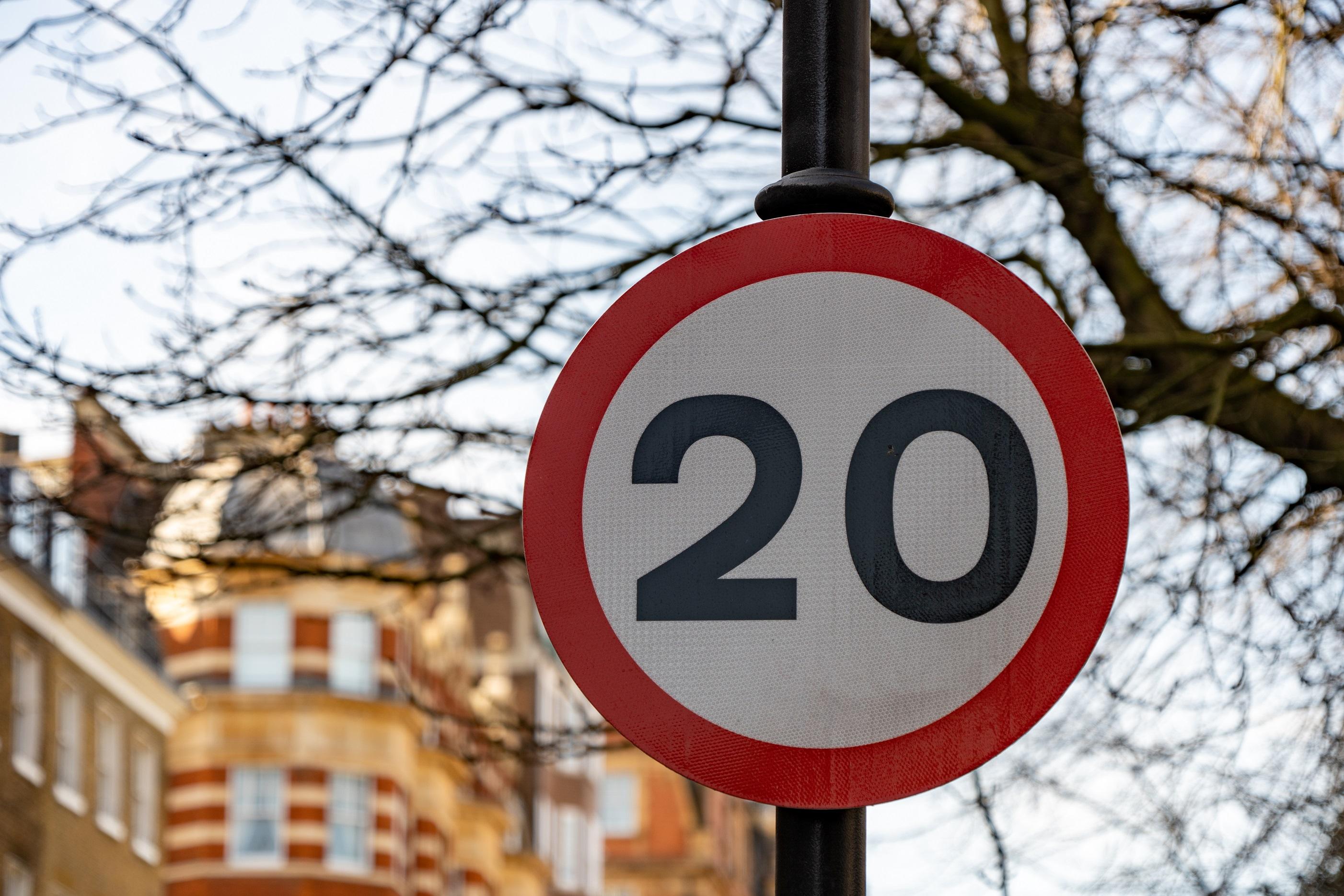 20mph sign